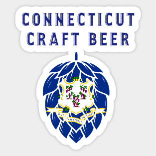 Connecticut State Flag United States of Craft Beer Sticker